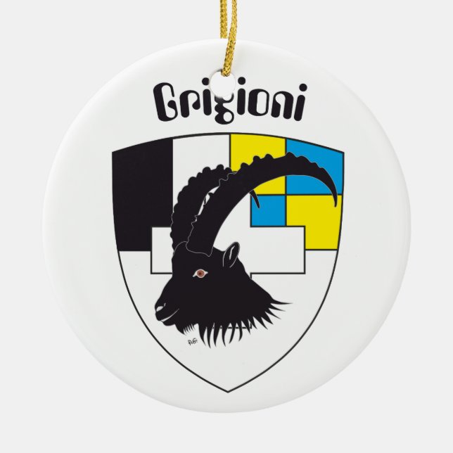 Grigioni Svizzera Ornament (Front)