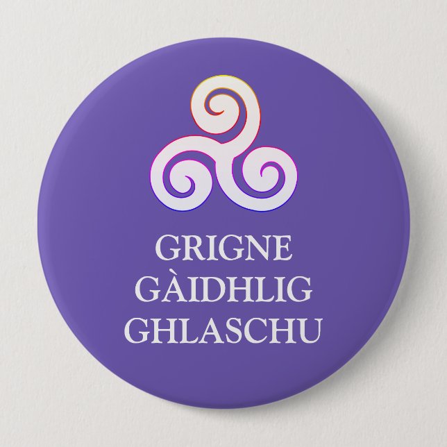 Grigne Gàidhlig Ghlaschu Button (Front)