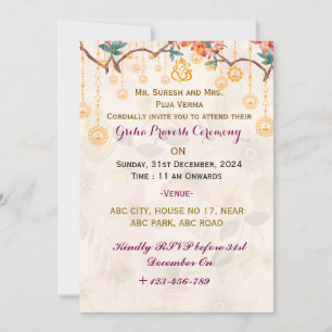 Griha Pravesh Invitations 