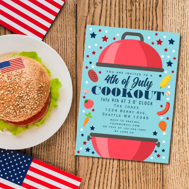 Grill 4TH of July Cookout Invitation (Creator Uploaded)