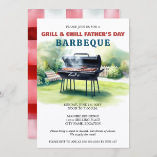 Grill and Chill BBQ Party Invitation