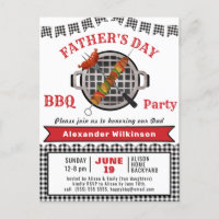 Grill and Chill Father's Day BBQ Party Invitation