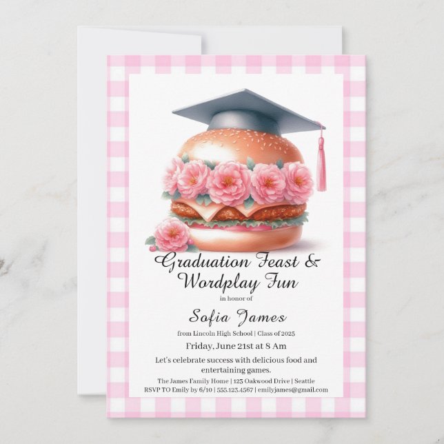 Grill and Chill Graduation Party Invitation (Front)