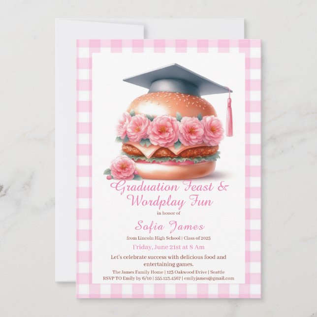 Grill and Chill Graduation Party Invitation (Front)
