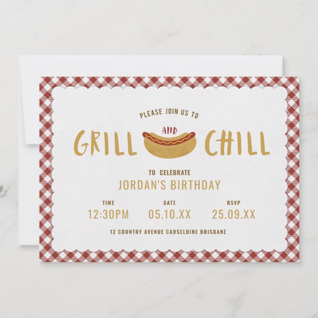 Grill and Chill Invitation (Front)
