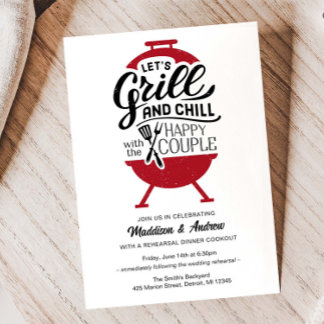 Grill and Chill Rehearsal Dinner Invitation