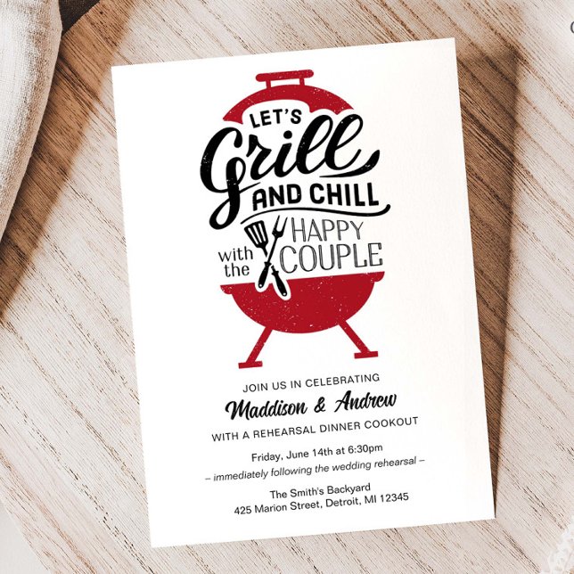 Grill and Chill Rehearsal Dinner Invitation (Grill and Chill Rehearsal Dinner Invitation)
