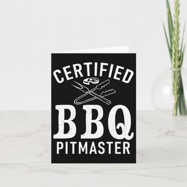 Grill Barbecue Grilling Certified Bbq Pitmaster  Card (Front)