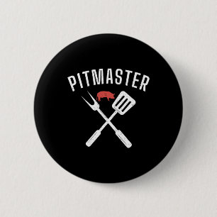 Grill Barbecue Grilling Pitmaster  6 Cm Round Badge