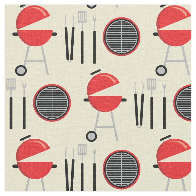 Grill BBQ Barbecue Chef Cooking Fabric (Close Up)