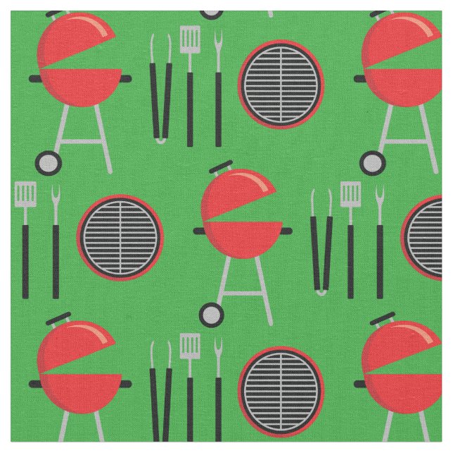 Grill BBQ Barbecue Chef Cooking Fabric (Close Up)