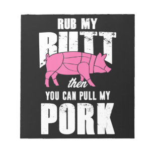 Grill BBQ Barbecue Pork Meat Grill Master Smoker Notepad