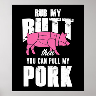 Grill BBQ Barbecue Pork Meat Grill Master Smoker Poster