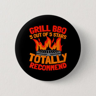 Grill Bbq Grillmaster - Grilling Barbecue 4 6 Cm Round Badge
