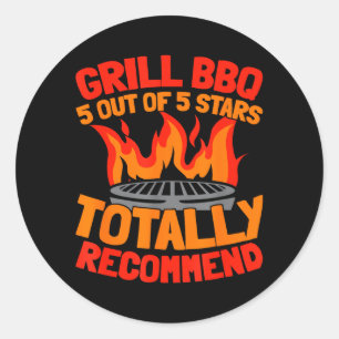 Grill Bbq Grillmaster - Grilling Barbecue 4 Classic Round Sticker