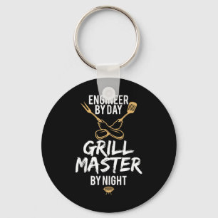 Grill Bbq Master Engineer Funny Barbecue Gift  Key Ring