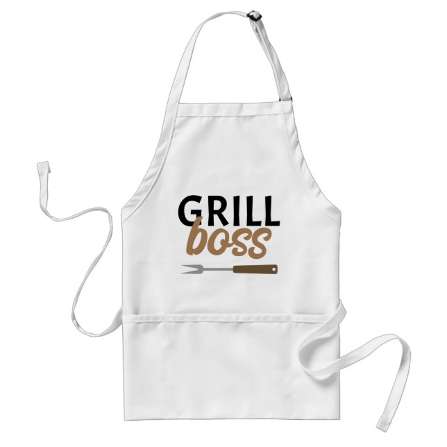 Grill Boss BBQ Steaks Grillmaster Dad Kitchen Standard Apron (Front)