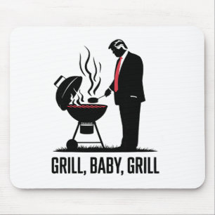 Grill By Grill Funny Trump Silhouette 4th Of July Mouse Pad