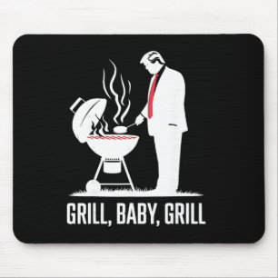 Grill By Grill Funny Trump Silhouette 4th Of July Mouse Pad