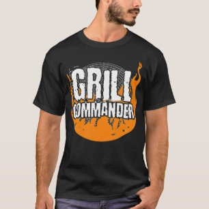 Grill Commander BBQ Barbecue Cook Cooking Flame tr T-Shirt