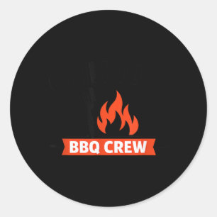 Grill Dad Bbq Crew Statement Für Grillmeister Classic Round Sticker