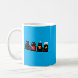 Grill Dad Cats Bbq Cookout Funny Kitten Family Coffee Mug