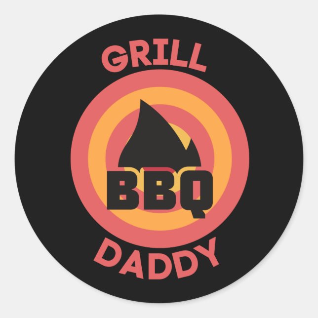 GRILL DADDY CLASSIC ROUND STICKER (Front)
