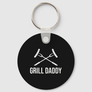 Grill Daddy Funny Fathers Day Gift-grillfather-gri Key Ring