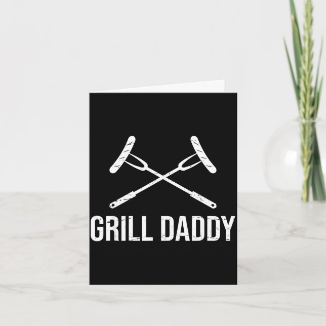 Grill daddy funny grillfather-grill dad  card (Front)
