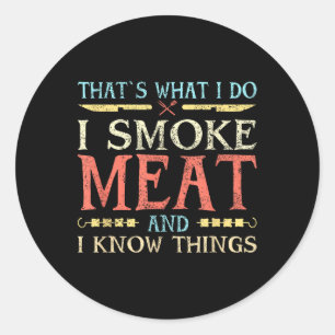 Grill Design For Grilling & Barbeque Master Classic Round Sticker