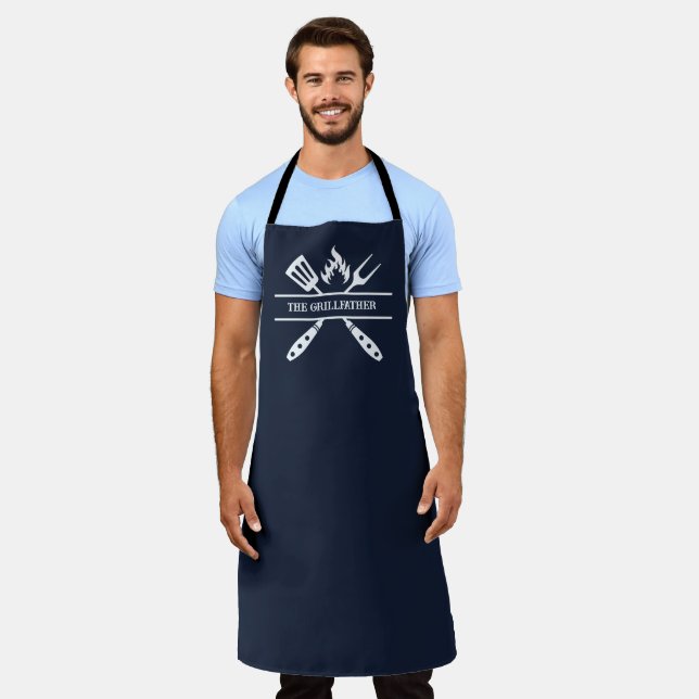 Grill Father Dad BBQ Apron (Worn)
