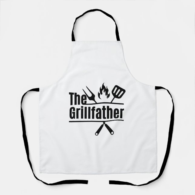 GRILL FATHER OVEN MITT AND POT HOLDER  APRON (Front)