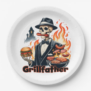 Grill Father Paper Plate