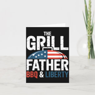 Grill Father Patriotic Bbq Master July 4th Dad Men Card