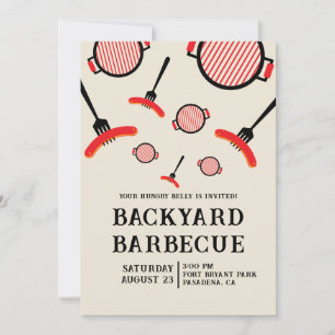 Grill & Fork BBQ Party Invitation