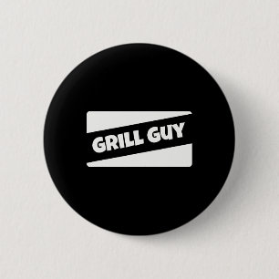 Grill Guy Summer Bbq Barbecue Meat Grilling Dad Sm 6 Cm Round Badge