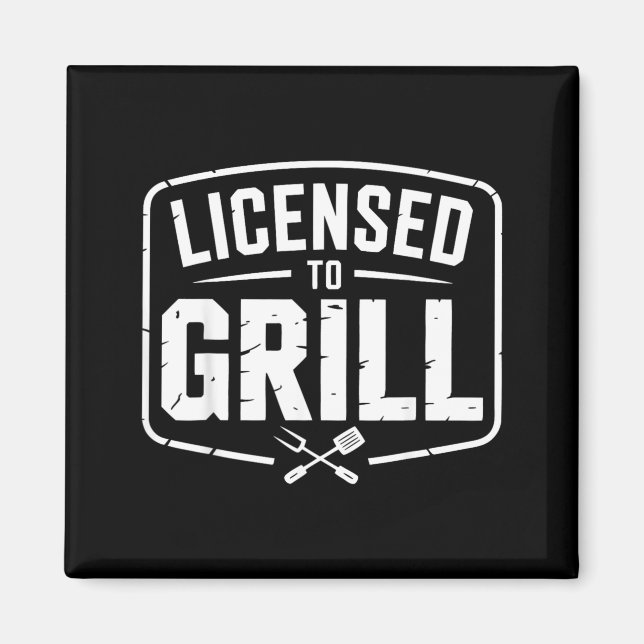 Grill Humour Bbq Pitmaster Barbeque Magnet (Front)