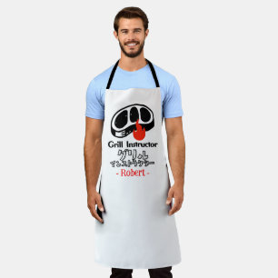 Grill Instructor Steak Meat for BBQ Lover Japanese Apron