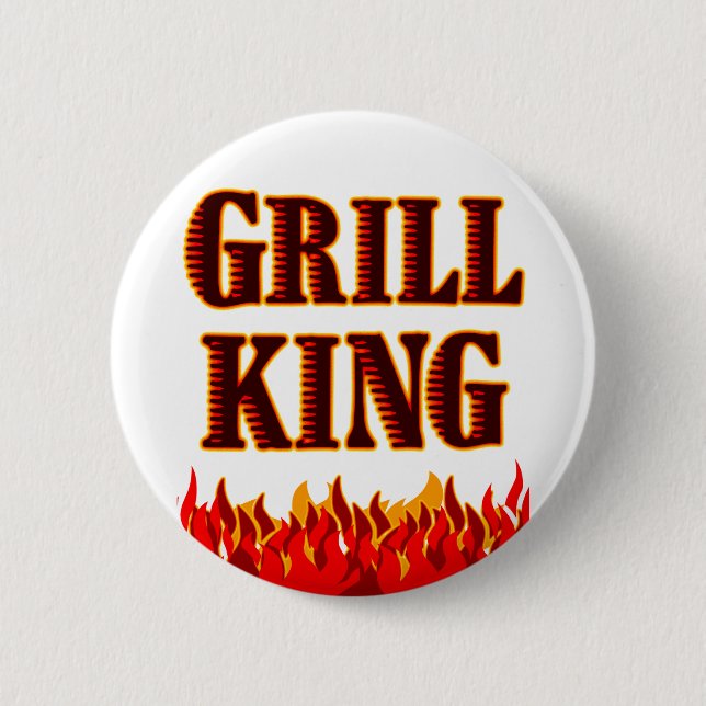 Grill King BBQ Saying Button (Front)