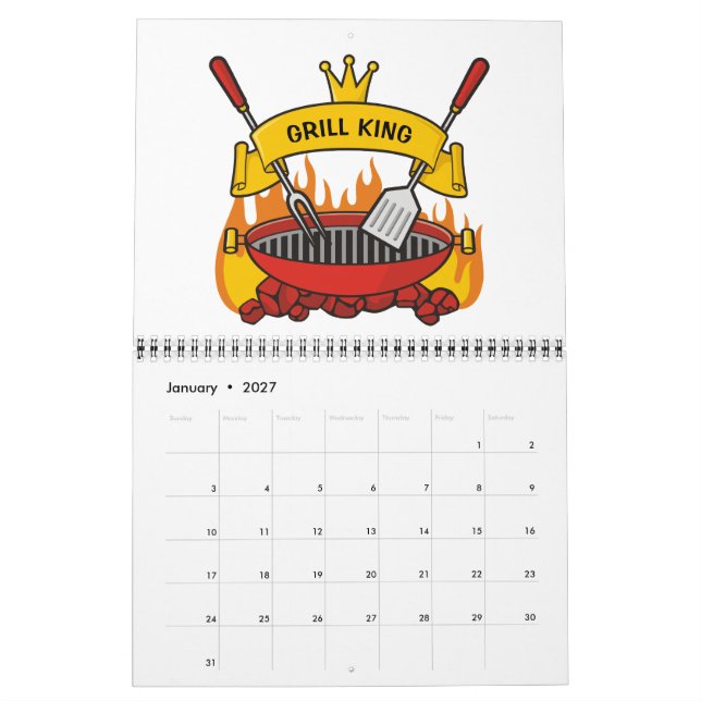 Grill King Calendar (Jan 2027)