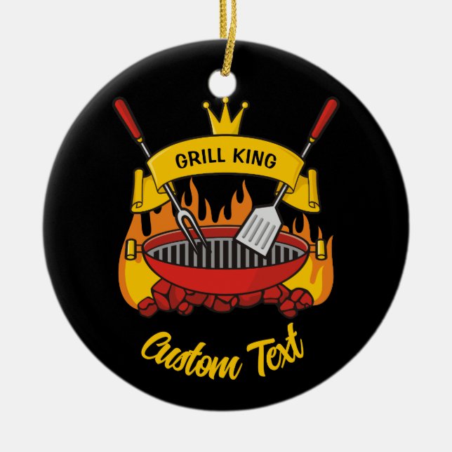 Grill King Ceramic Tree Decoration (Front)