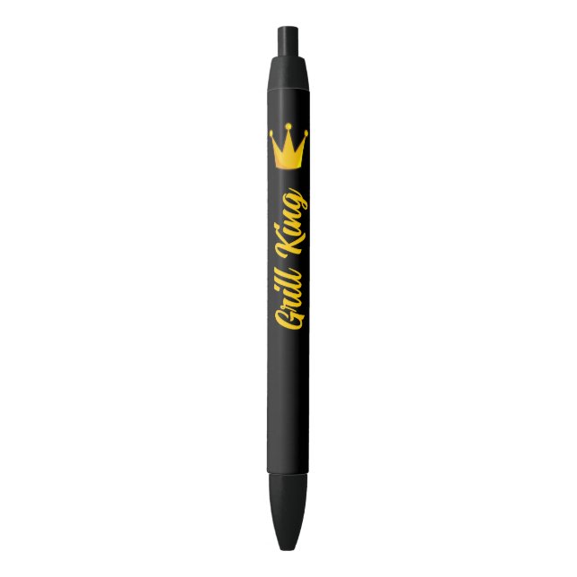 Grill King Crown Black Ink Pen (Front Vertical)