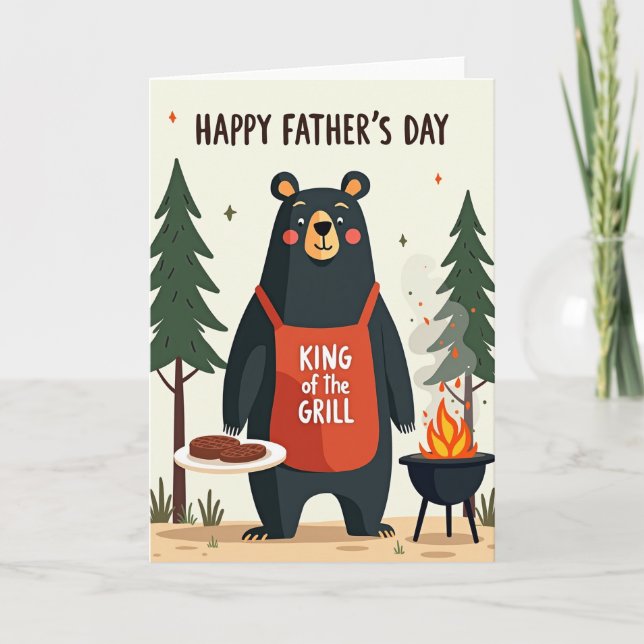 Grill King Fathers Day Scene Card (Front)