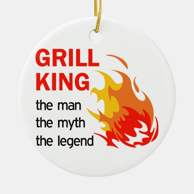 Grill King Legend Ceramic Ornament (Front)