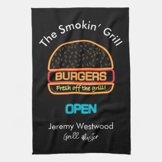 Grill Kitchen Towels Backyard Grill Master Burgers