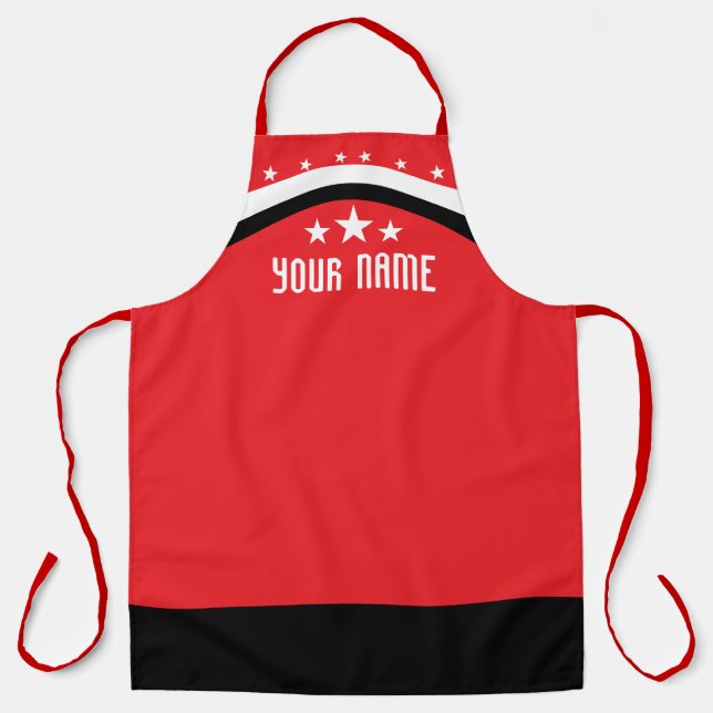 Grill Like a Patriot: American Flag BBQ Apron (Front)