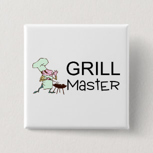 Grill Master 15 Cm Square Badge