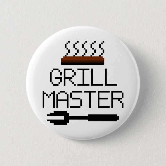 GRILL MASTER 6 CM ROUND BADGE (Front)