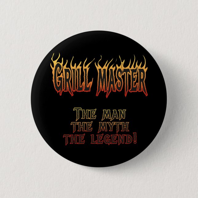 Grill Master 6 Cm Round Badge (Front)