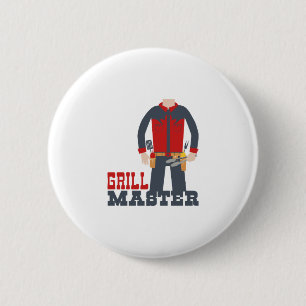 Grill Master 6 Cm Round Badge